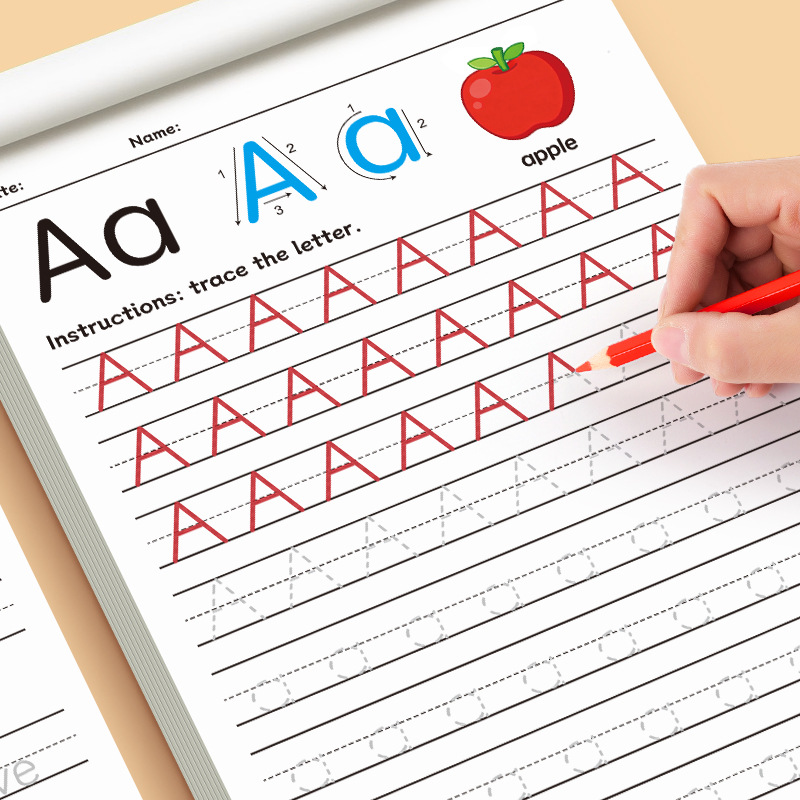 Learning Workbook Preschool - Cahier d'exercices d'écriture des lettres A-Z