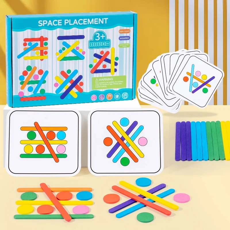 Kids Educational Box - Bâton arc-en-ciel pour enfants, Puzzle de