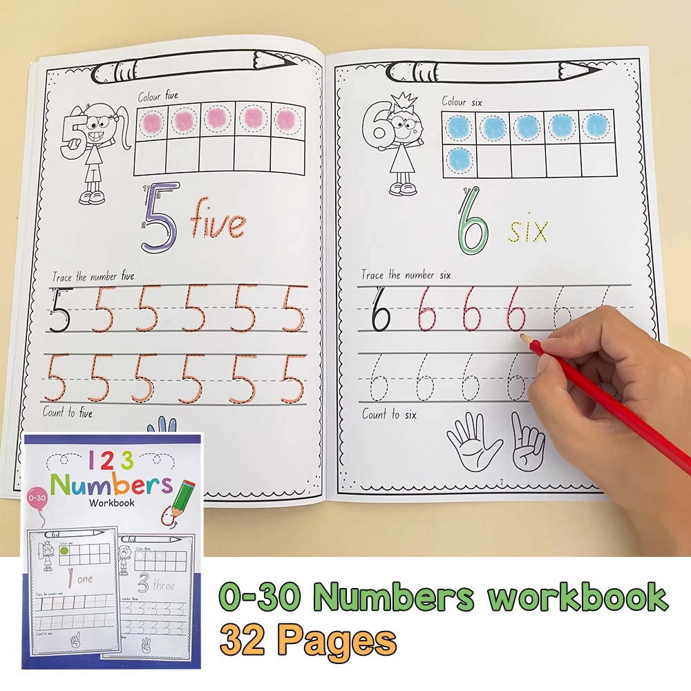 Learning Workbook Preschool - Cahier d'exercices de pratique de traçage,
