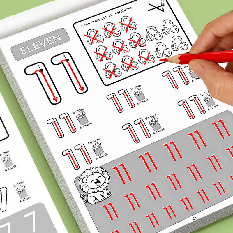 Learning Workbook Preschool - Cahier d'exercices de traçage numéroté de