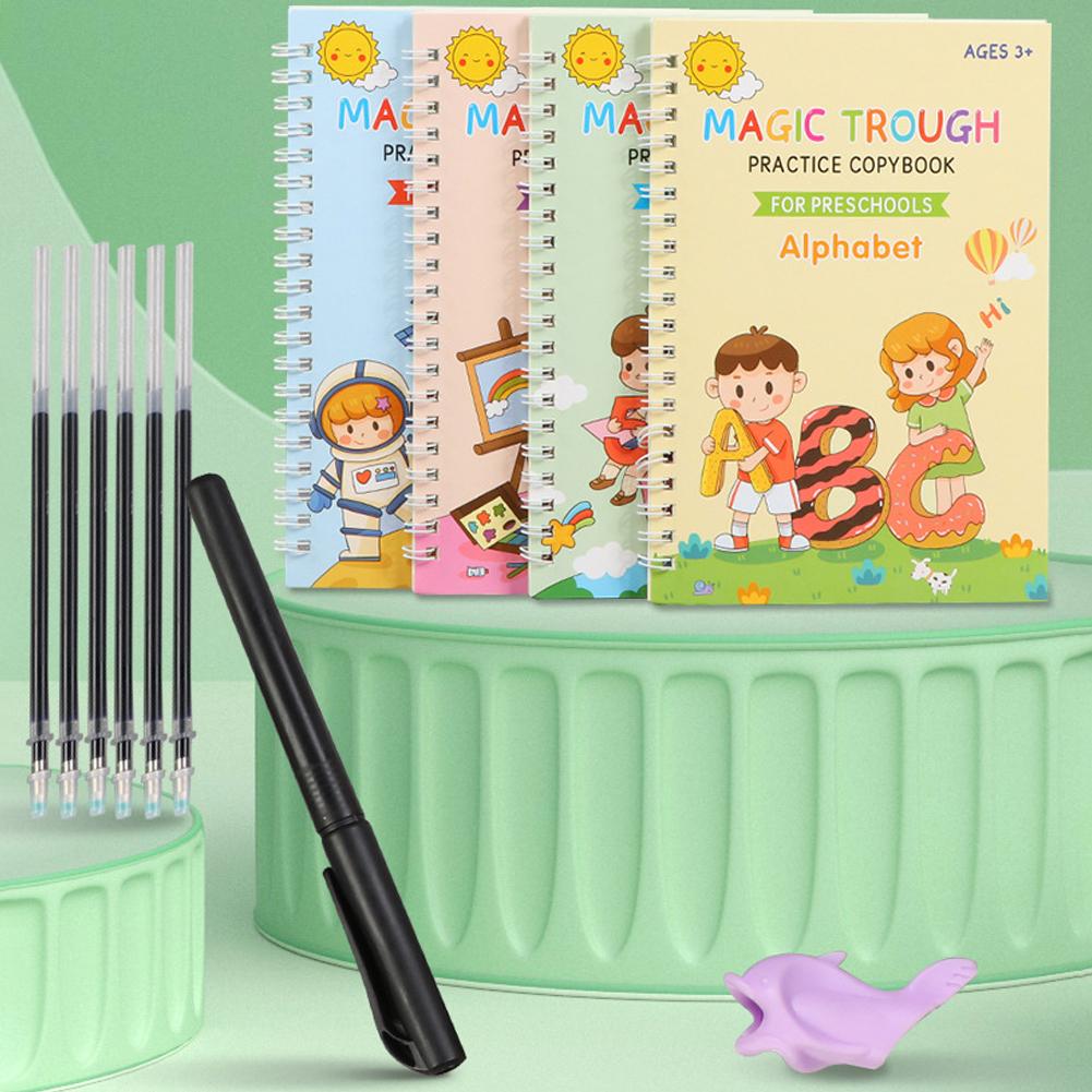 Learning Workbook Preschool - Cahier de Pratique Magique Réutilisable pour