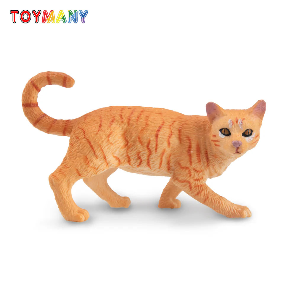 Kids Education Yes - Toymany Simulation striding Orange Tabby chat