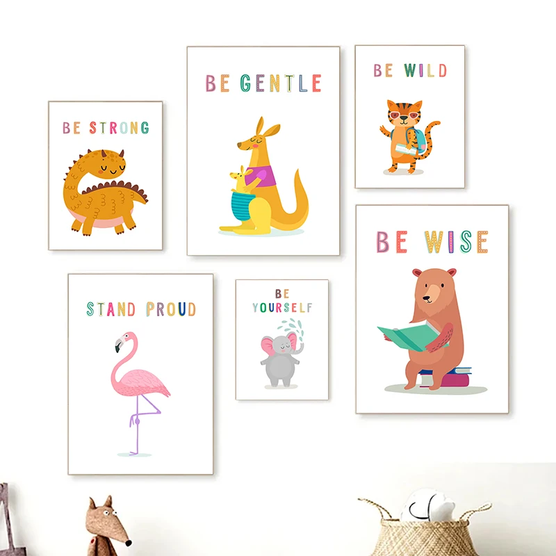 Kids Education Yes - Affiche murale en toile imprimée avec