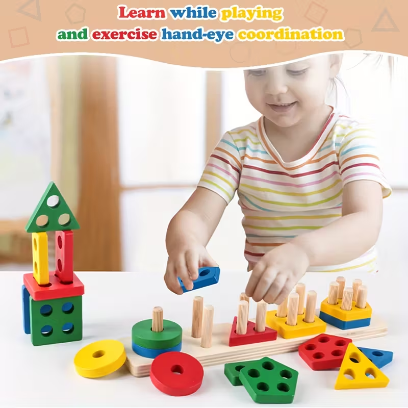 Jeux en bois Montessori pour b - Kids Educational Box avis et prix