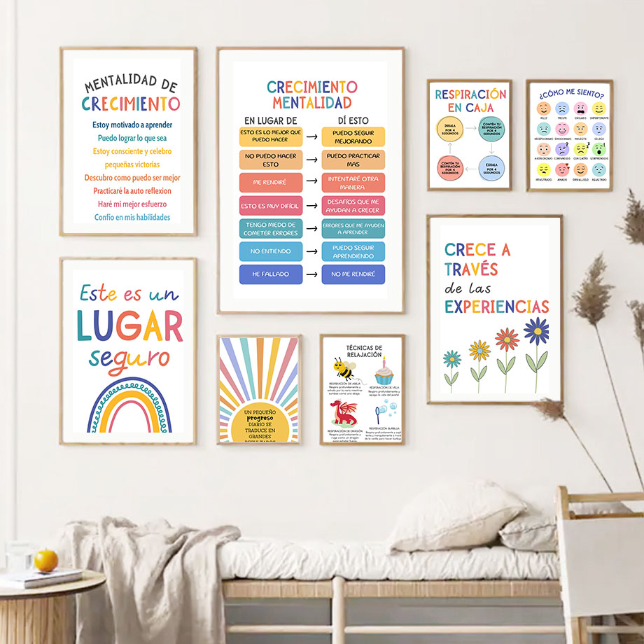 Toile d'art mural avec devise  - Kids Education Yes avis et prix