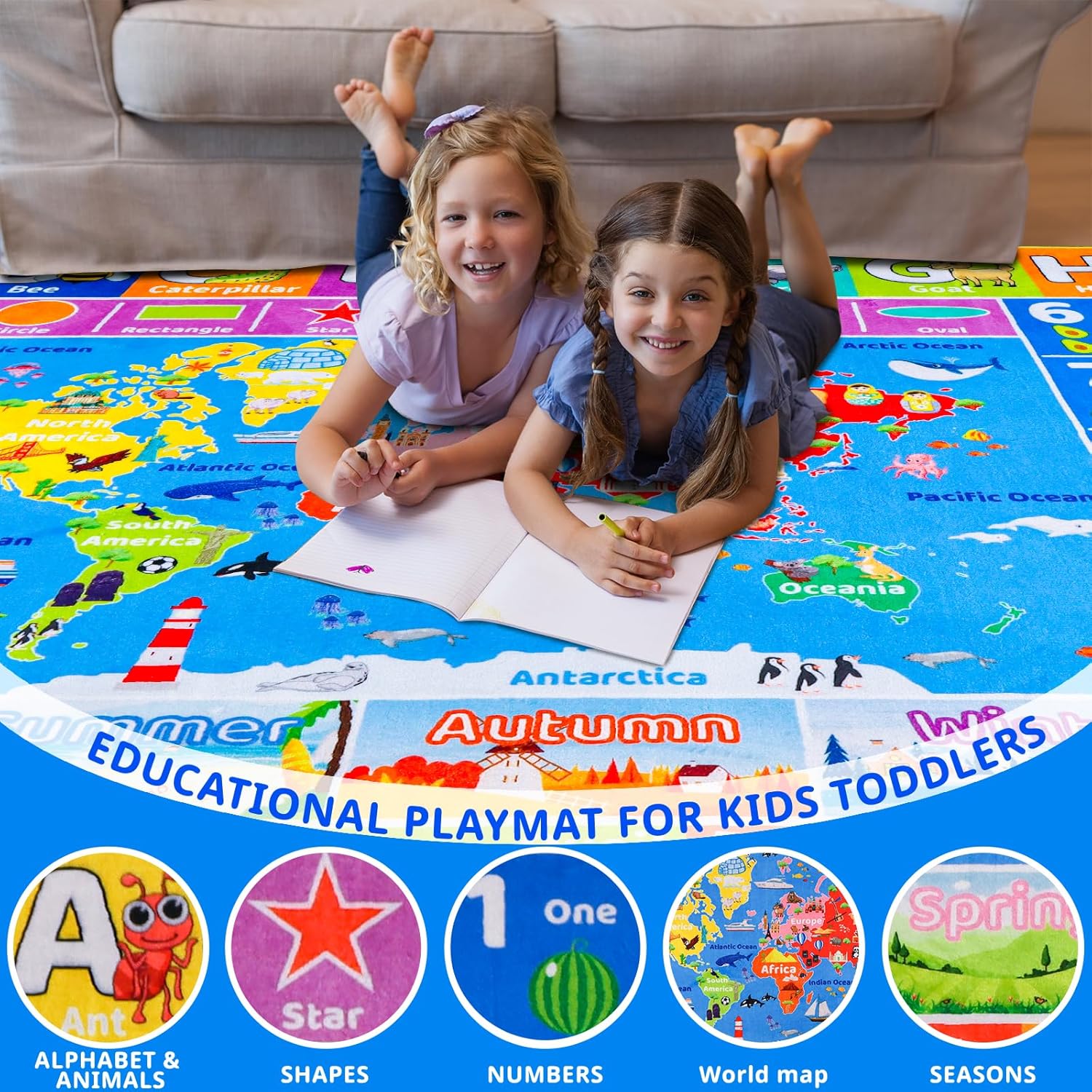 Tapis de jeu pour enfants avec - Kids Education World avis et prix