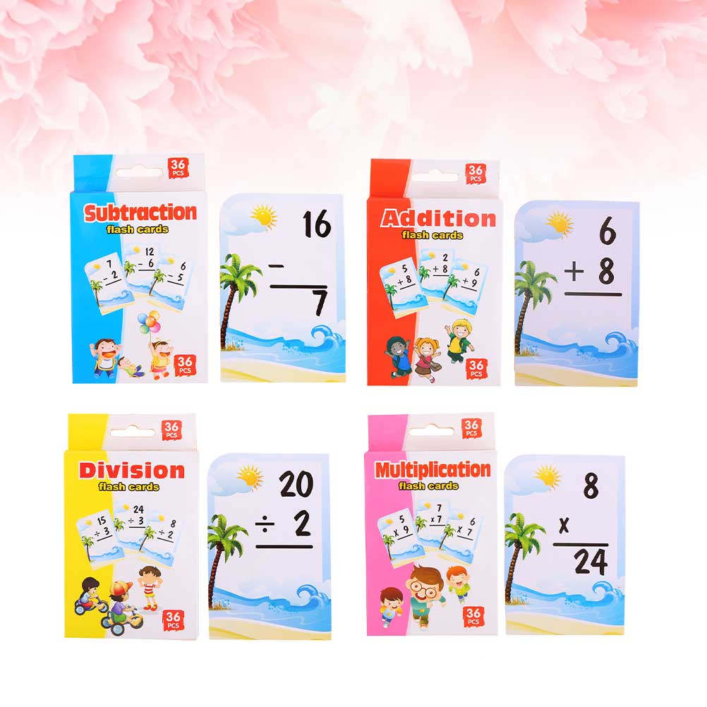 4 boîtes de cartes d'étude des - Kids Educational Box avis et prix